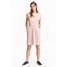 H&M Dżersejowa sukienka 0202017053 Jasnoróżowy melanż