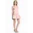 H&M Satynowa sukienka 0397212002 Pudroworóżowy