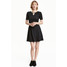 H&M Sukienka z dżerseju w prążki 0421558001 Czarny