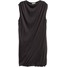 H&M Drapowana sukienka z lyocellu 0392247008 Ciemnoszary