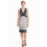 H&M Wzorzysta sukienka 0397776001 Biały/Czarny