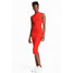 H&M Dżersejowa sukienka 0429051011 Czerwony