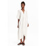 H&M Wyszywana sukienka 0423173002 Biały