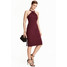 H&M Sukienka z mocowaniem na szyi 0395061004 Burgund