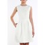 Tiffi Rozkloszowana sukienka z teksturą biała