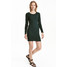 H&M Short jersey dress 0174977023 Dark green