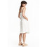 H&M Sukienka z dekoltem w serek 0423095004 Biały