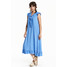 H&M Sukienka z falbanami 0429347002 Niebieski