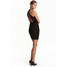 H&M Fitted halterneck dress 0425562002 Black