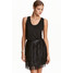 H&M Krótka spódnica z frędzlami 0420129001 Czarny