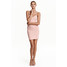 H&M Sukienka gorsetowa 0437876001 Pudroworóżowy