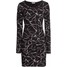 H&M Krótka sukienka z dżerseju 0174977025 Czarny/Marmur