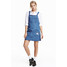 H&M Sukienka dżinsowa na szelkach 0441261001 Niebieski denim