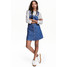 H&M Sukienka dżinsowa na szelkach 0440027002 Niebieski denim