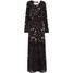 H&M Długa sukienka z koronki 0437771001 Czarny