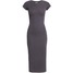 Zalando Essentials Długa sukienka dark grey ZA821CA0F-C13
