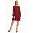 H&M Krótka sukienka 0431101007 Burgund
