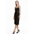 H&M Koronkowa sukienka 0437412002 Czarny