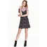 H&M Sukienka i top 0426511002 Czarny/Małe kwiaty