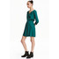 H&M Krótka sukienka 0418732025 Zielony petrol