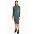 H&M Sukienka z półgolfem 0460116004 Zielony