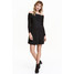 H&M Sukienka z odkrytymi ramionami 0436198003 Czarny