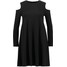 Topshop Sukienka z dżerseju washed black TP721C0J2-K11