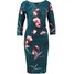 Wallis ORIENTAL ROUCHE Sukienka z dżerseju teal WL521C06N-M11