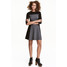 H&M Sukienka z dżerseju w prążki 0433252004 Ciemnoszary