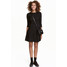 H&M Sukienka z dżerseju w prążki 0433252004 Czarny