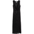 H&M Długa suknia z brokatem 0437433002 Czarny