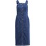 Warehouse PINNI Sukienka jeansowa mid wash WA221C08G-K11