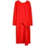 H&M Drapowana sukienka 0432620005 Czerwony