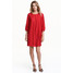 H&M Szyfonowa sukienka 0425151001 Czerwony
