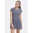 WAL G. Sukienka z dżerseju blue/white WG021C01T