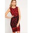 Phase Eight LEORA Sukienka z dżerseju black/red PH921C00A