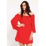 Missguided Plus Sukienka letnia red M0U21C01E
