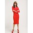 Just Cavalli Sukienka z dżerseju red JU621C053