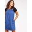 Dorothy Perkins Curve DENIM PINNY DRESS Sukienka jeansowa blue DP621C02N