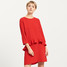 Reserved Czerwona sukienka z baskinką QX105-33X