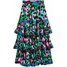 H&M Plisowana spódnica z szyfonu 0438840001 Zielony/Różowy