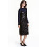 H&M Koronkowa sukienka z cekinami 0471642001 Czarny