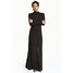 H&M Długa sukienka z półgolfem 0472911001 Czarny