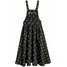 H&M Pikowana sukienka z jedwabiu 0438677001 Czarny/Zielony