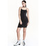 H&M Krótka sukienka na ramiączkach 0429273009 Black/Silver