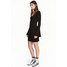 H&M Sukienka z długim rękawem 0447215001 Czarny