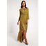 Intropia Długa sukienka olive H3621C00X