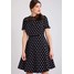 Dorothy Perkins Curve Sukienka z dżerseju black/pink DP621C04E