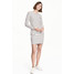 H&M Dżersejowa sukienka 0362243004 Biały/Ciemnoniebieskie paski
