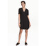 H&M Sukienka z dekoltem w serek 0463627002 Czarny
